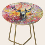 Colorful Wild Deer Indian Summer  Woodland Flora And Wildlife Side Table Gallery Image 2