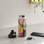 Colorful Wild Deer Indian Summer  Woodland Flora And Wildlife Water Bottle Gallery Image 4