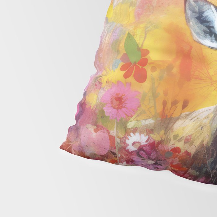 Colorful Wild Deer Indian Summer  Woodland Flora And Wildlife Pillow Sham Gallery Image 4