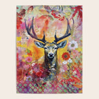 Colorful Wild Deer Indian Summer  Woodland Flora And Wildlife Poster Gallery Image 4