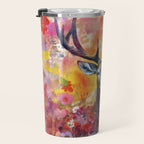 Colorful Wild Deer Indian Summer  Woodland Flora And Wildlife Travel Mug Gallery Image 3