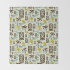 Island Tiki - Tan Throw Blanket Gallery Image 2