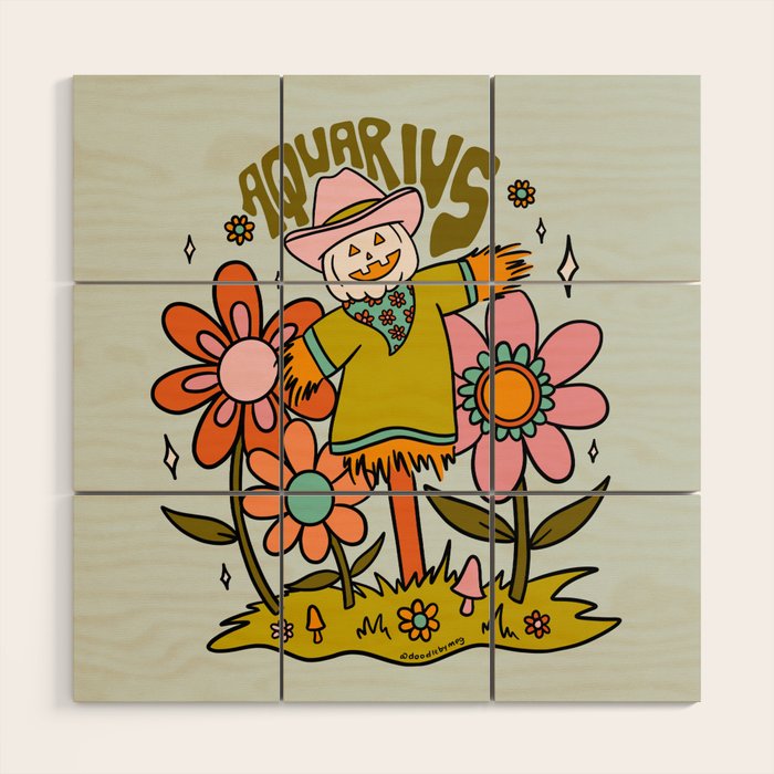 Aquarius Scarecrow Wood Wall Art Gallery Image 1
