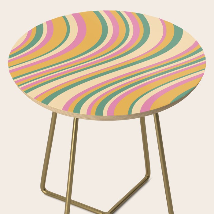 Wavy Stripes XIX - Boho Vintage Side Table Gallery Image 2