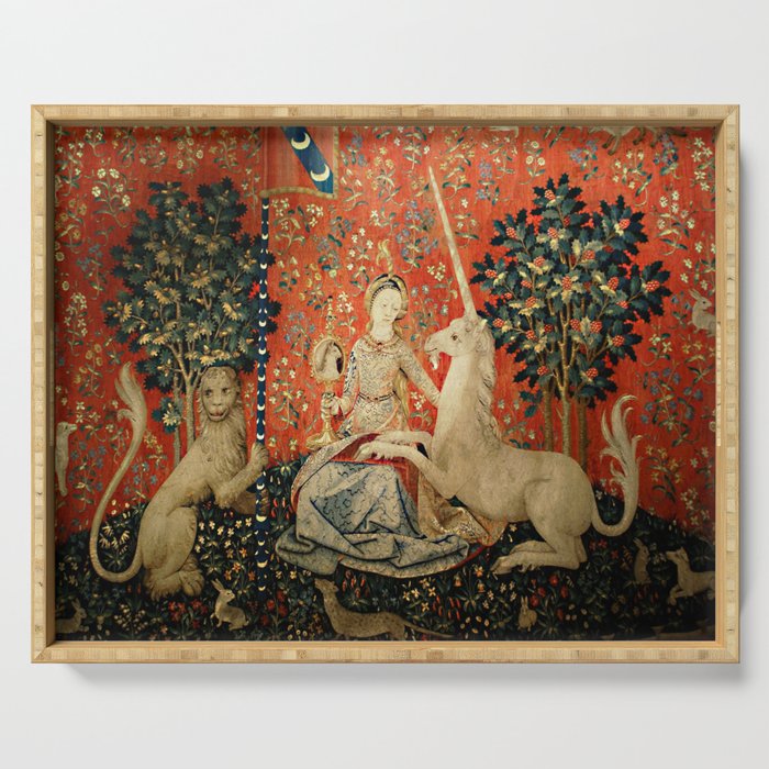 Lady and The Unicorn Sight Serving Tray Gallery Image 1