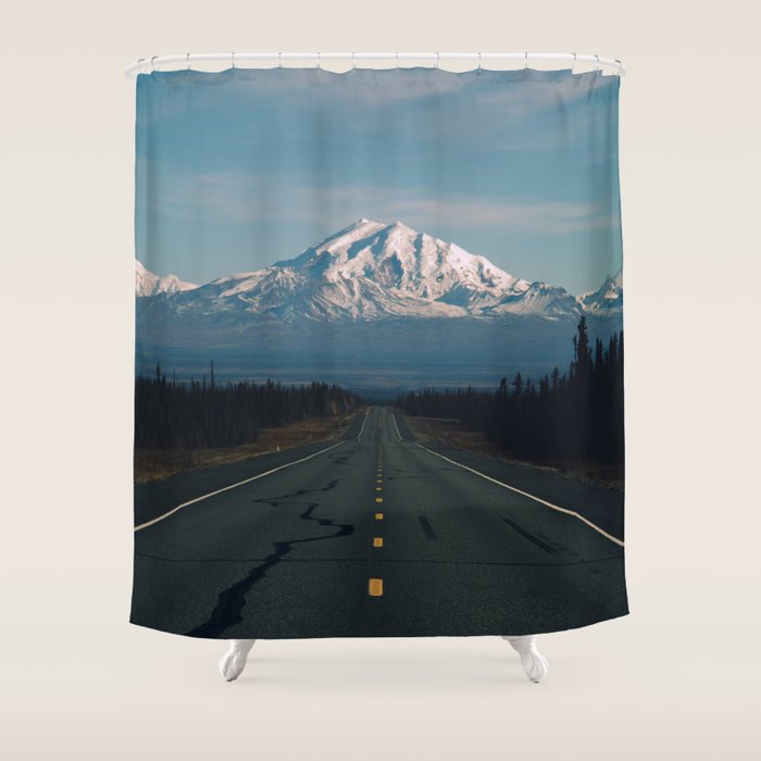 Road to Mount Drum Shower Curtain Gallery Image 1