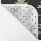 Southwestern Pattern 132 Black and Beige Bath Mat Gallery Image 2