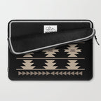 Southwestern Pattern 132 Black and Beige Laptop Sleeve Gallery Image 2