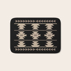 Southwestern Pattern 132 Black and Beige Bath Mat Gallery Image 1