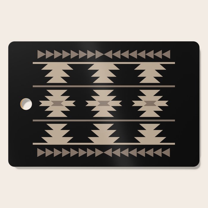 Southwestern Pattern 132 Black and Beige Cutting Board Gallery Image 1