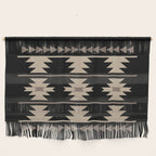 Southwestern Pattern 132 Black and Beige Wall Hanging Gallery Image 1