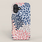 Floral Blooms, Pink, Blue, Gray iPhone Case Gallery Image 1