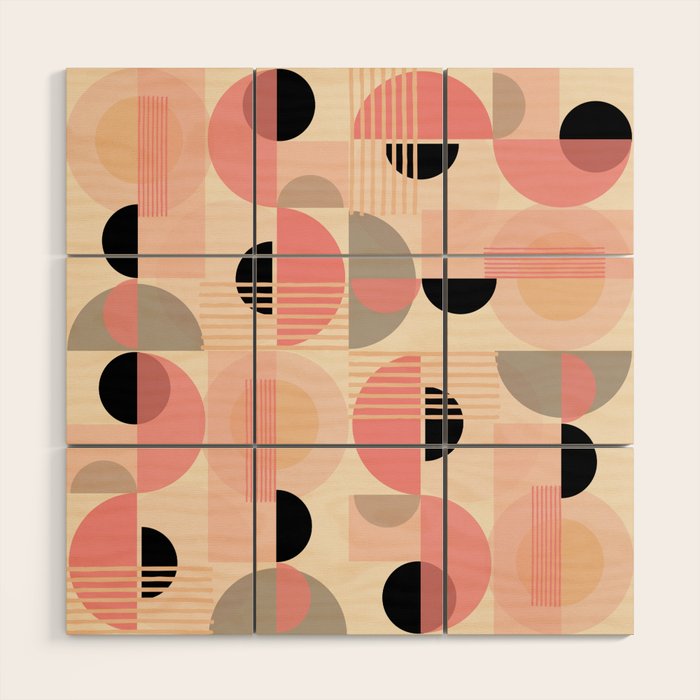 Geometrica Pastello Wood Wall Art Gallery Image 1