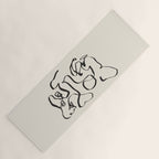 Abstract line frenchie Yoga Mat Gallery Image 1