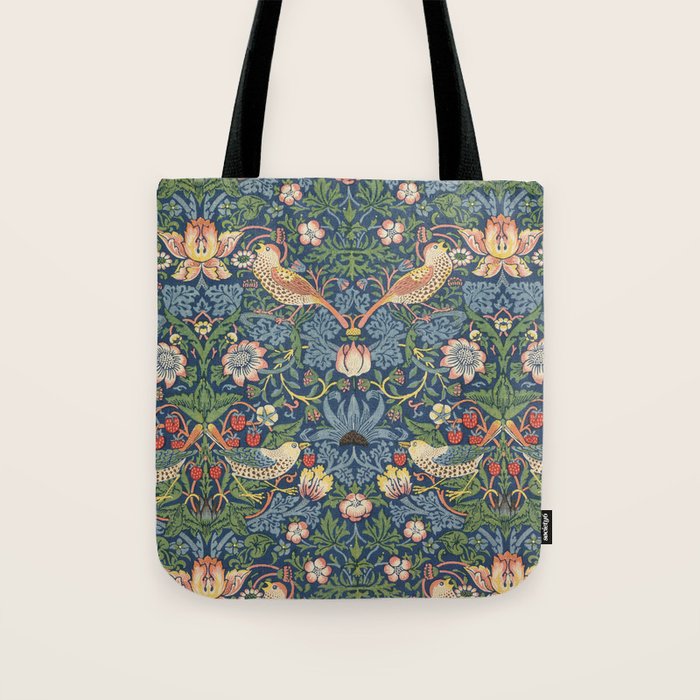 Strawberry Thief - Vintage William Morris Bird Pattern Tote Bag Gallery Image 1