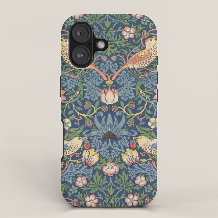 Strawberry Thief - Vintage William Morris Bird Pattern iPhone Case Gallery Image 1