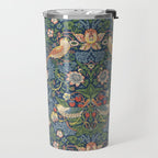 Strawberry Thief - Vintage William Morris Bird Pattern Travel Mug Gallery Image 2