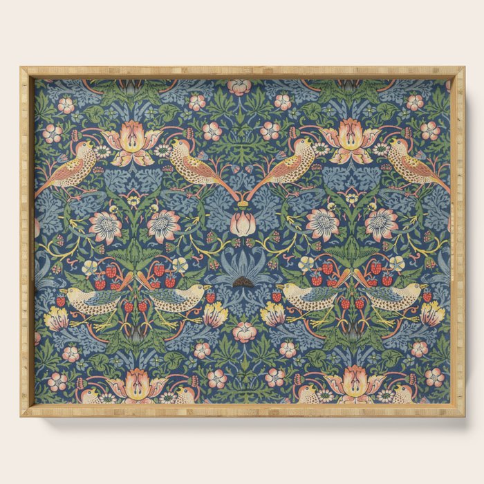 Strawberry Thief - Vintage William Morris Bird Pattern Serving Tray Gallery Image 1
