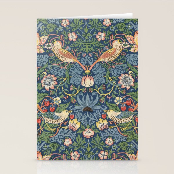 Strawberry Thief - Vintage William Morris Bird Pattern Stationery Card Gallery Image 2