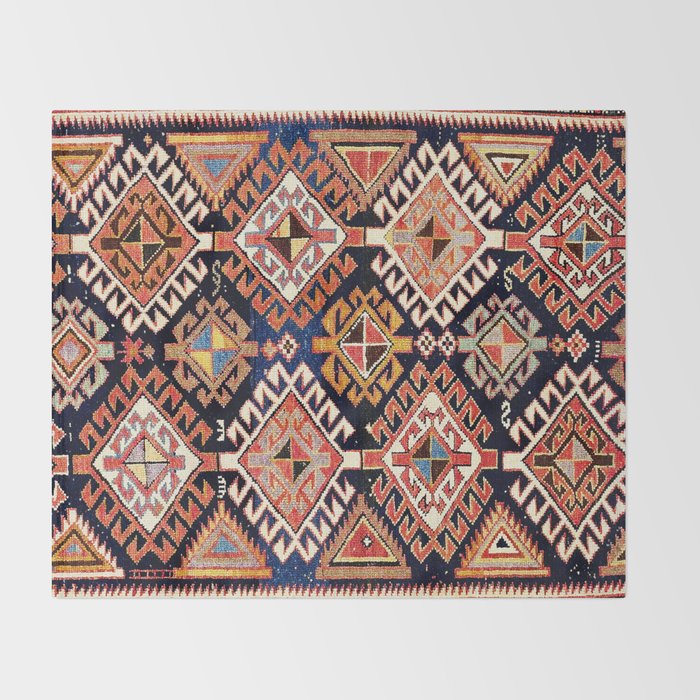 Shirvan East Caucasian Antique Rug Print Throw Blanket Gallery Image 2
