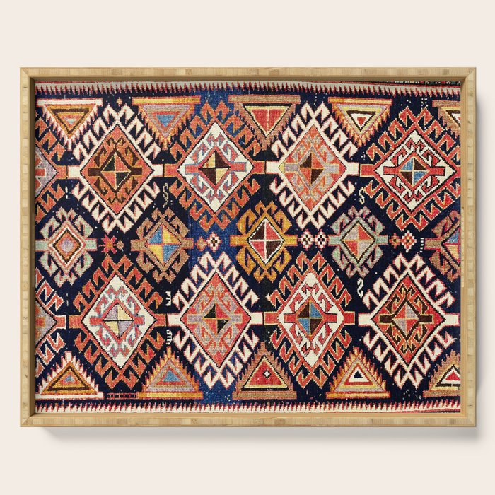 Shirvan East Caucasian Antique Rug Print Serving Tray Gallery Image 1