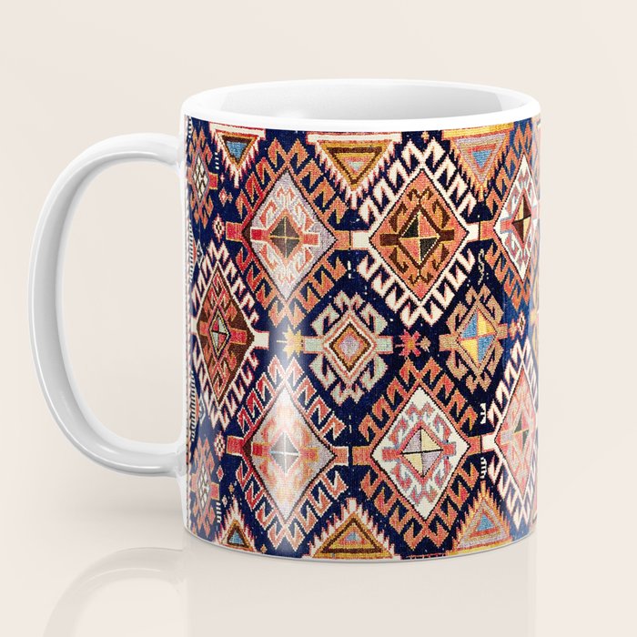 Shirvan East Caucasian Antique Rug Print Coffee Mug Gallery Image 3
