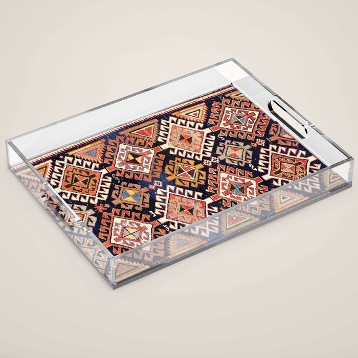 Shirvan East Caucasian Antique Rug Print Acrylic Tray Gallery Image 1
