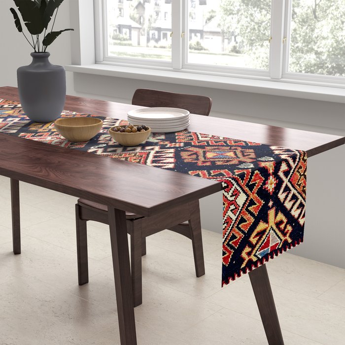Shirvan East Caucasian Antique Rug Print Table Runner Gallery Image 2
