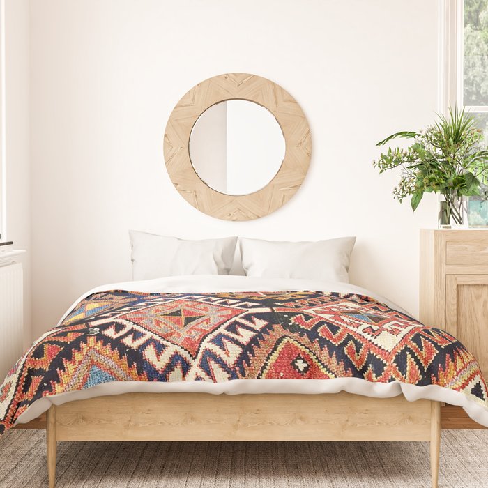 Shirvan East Caucasian Antique Rug Print Duvet Cover Gallery Image 3