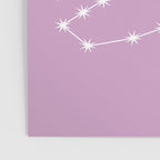 Scorpio Zodiac Star Constellation Line Art Pastel Lilac Poster Gallery Image 3