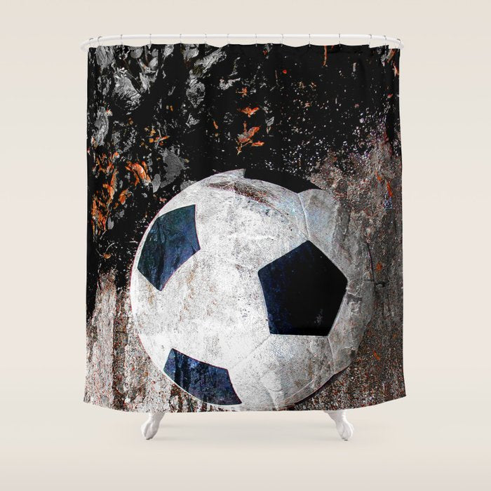 The soccer ball Shower Curtain Gallery Image 1