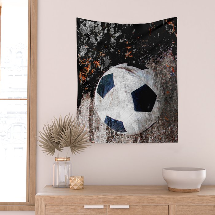 The soccer ball Wall Tapestry Gallery Image 2