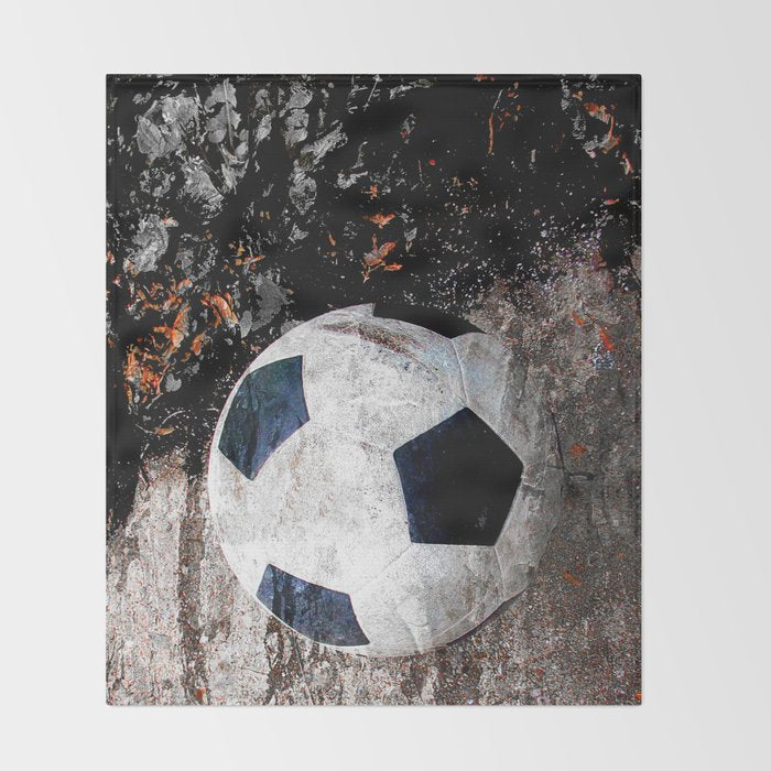 The soccer ball Throw Blanket Gallery Image 2
