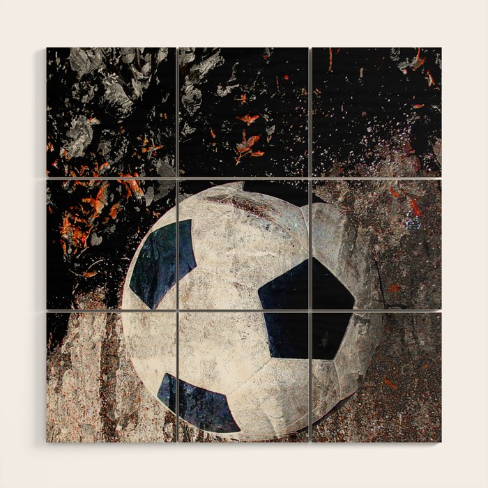 The soccer ball Wood Wall Art