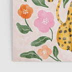 Adorable Floral Cheetah: Charming Watercolor Illustration Poster Gallery Image 3