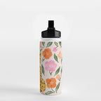 Adorable Floral Cheetah: Charming Watercolor Illustration Water Bottle Gallery Image 2