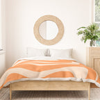 Retro Orange Modern Liquid Swirl Abstract Pattern Square Duvet Cover Gallery Image 3