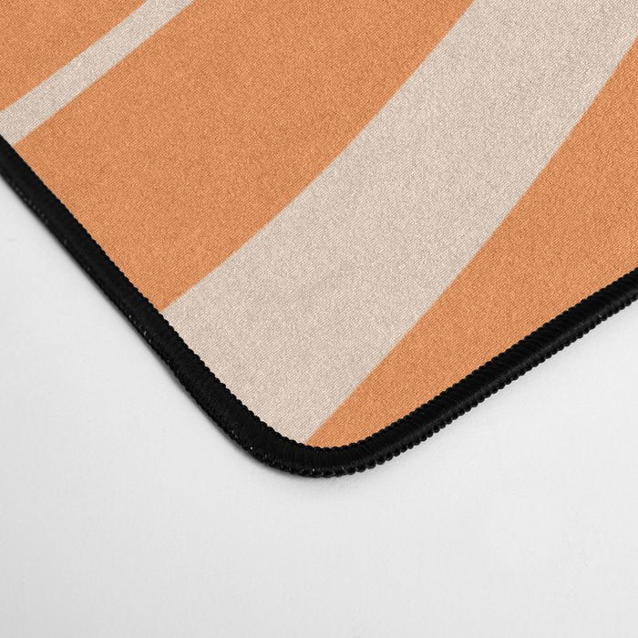 Retro Orange Modern Liquid Swirl Abstract Pattern Square Desk Mat Gallery Image 4