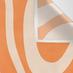 Retro Orange Modern Liquid Swirl Abstract Pattern Square Wall Tapestry Gallery Image 3