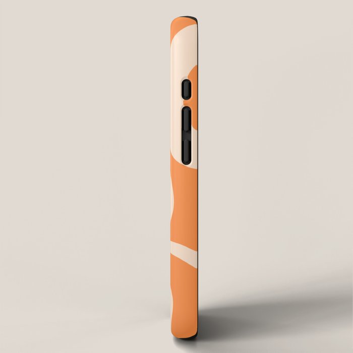 Retro Orange Modern Liquid Swirl Abstract Pattern Square iPhone Case Gallery Image 2