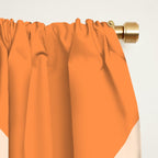 Retro Orange Modern Liquid Swirl Abstract Pattern Square Window Curtain Gallery Image 2