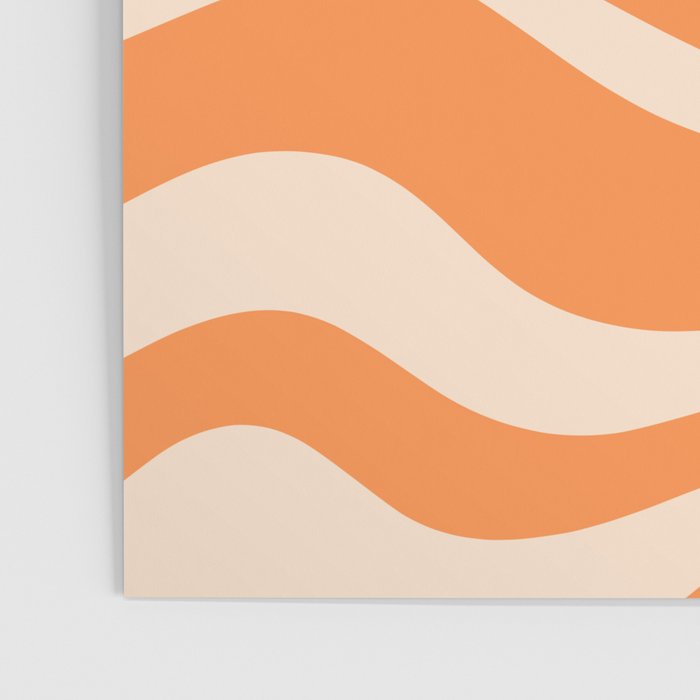 Retro Orange Modern Liquid Swirl Abstract Pattern Square Poster Gallery Image 3