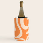 Retro Orange Modern Liquid Swirl Abstract Pattern Square Wine Chiller Gallery Image 3