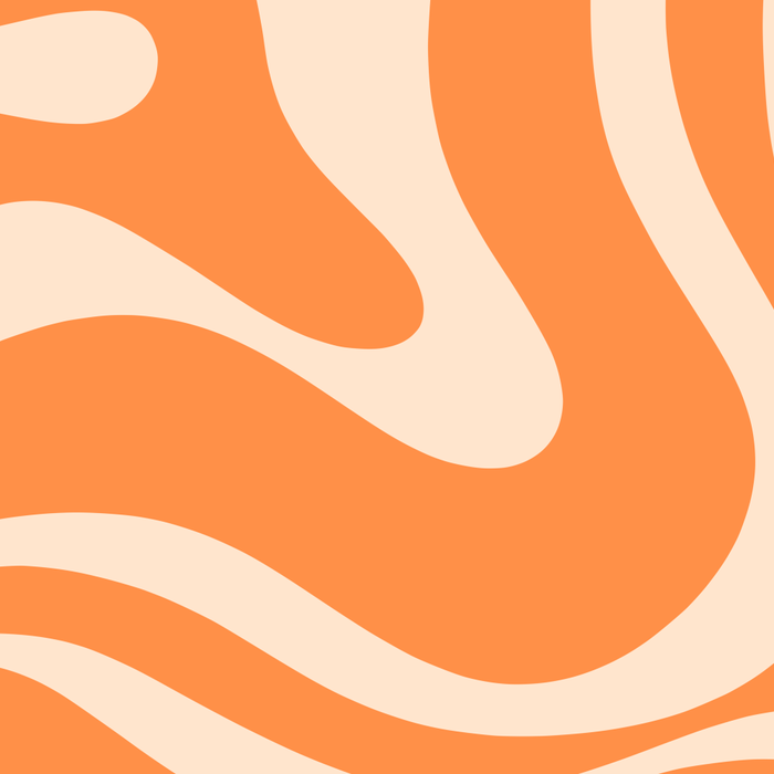 Retro Orange Modern Liquid Swirl Abstract Pattern Square Coffee Mug Gallery Image 2