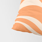 Retro Orange Modern Liquid Swirl Abstract Pattern Square Pillow Sham Gallery Image 4