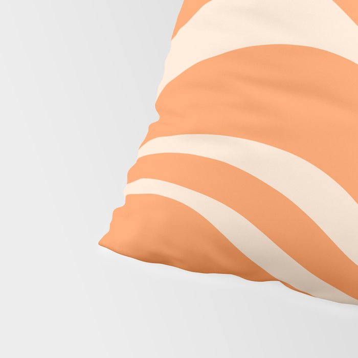 Retro Orange Modern Liquid Swirl Abstract Pattern Square Pillow Sham Gallery Image 4