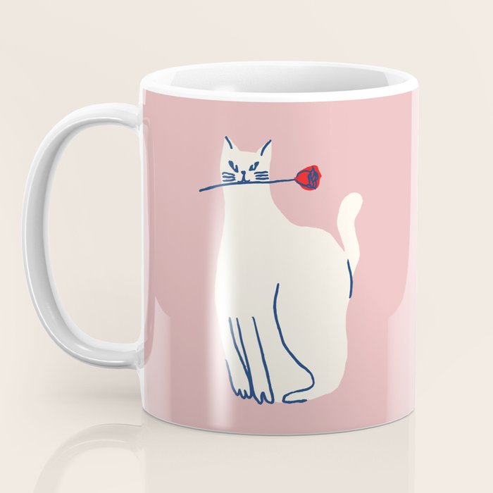 Casanova cat - the whimsical Catsanova Coffee Mug Gallery Image 3