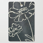 Sketch Line Flowers 4 Cutting Board Gallery Image 1