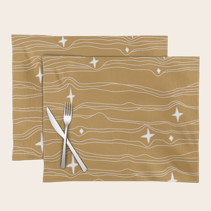 star fabric gold Placemat Gallery Image 1