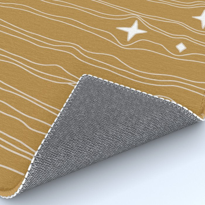 star fabric gold Rug Gallery Image 4